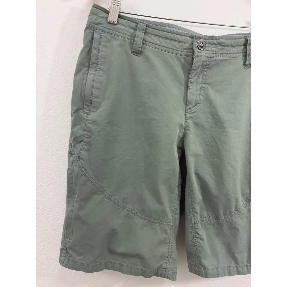 KÜHL Spire Shorts Women’s Olive Green Hiking Outdoor Cargo Pockets Size 12